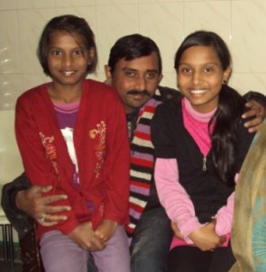 Kajal & rani rawat with their father and aunty on 12-2-2014