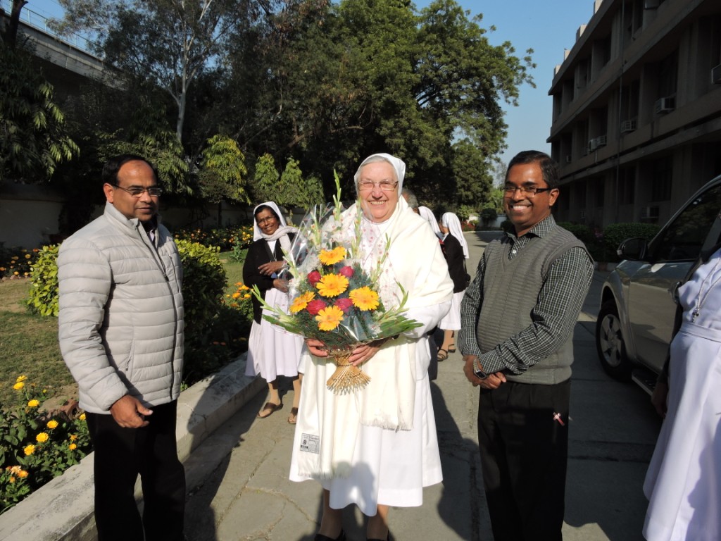 3.welcome at the Salesian Provincial House, New Delhi.JPG